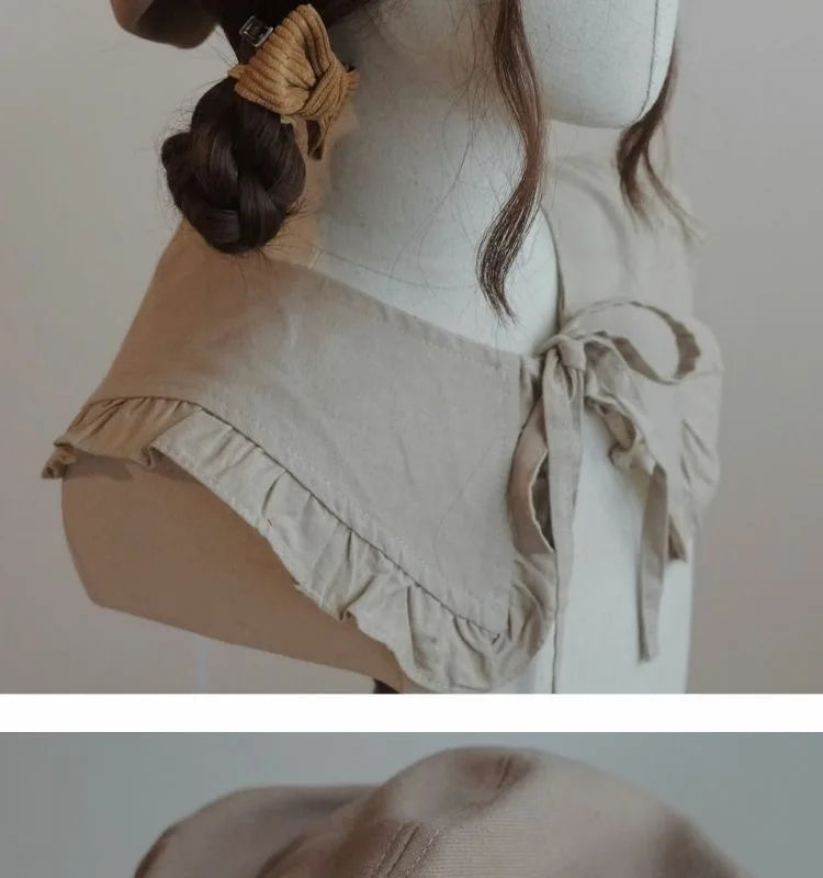 Kawaii Cloud Button Inlay Beret Spring