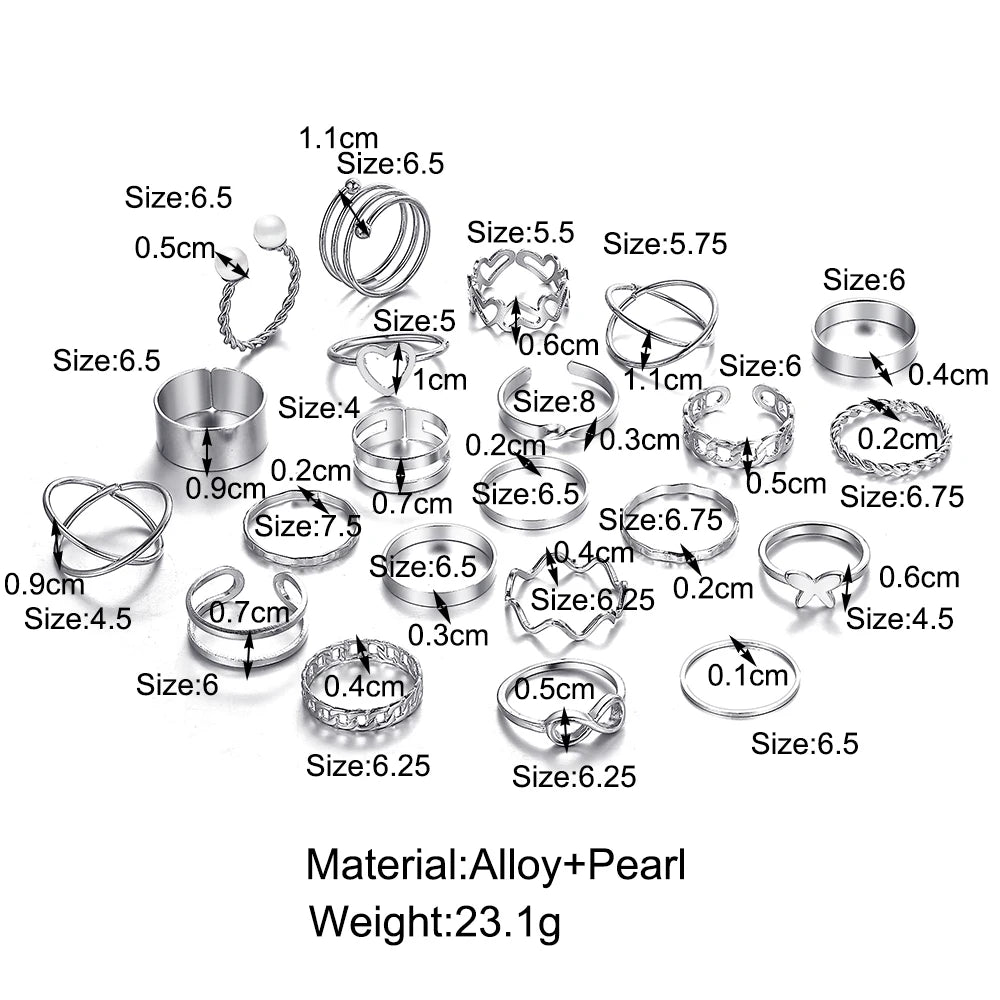 Everly 22 Sets of Rings