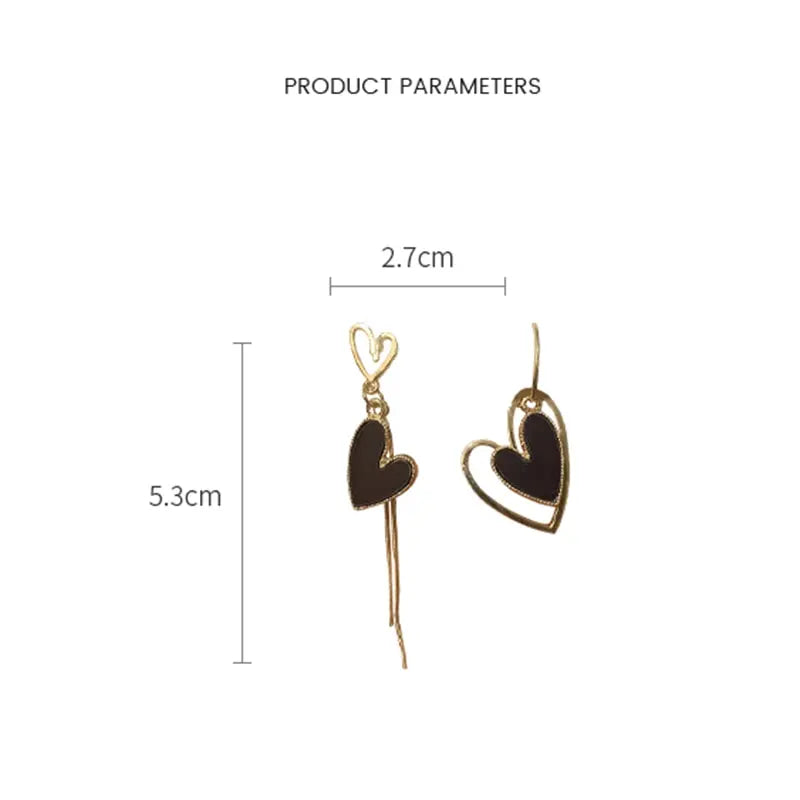 Black Heart Earrings