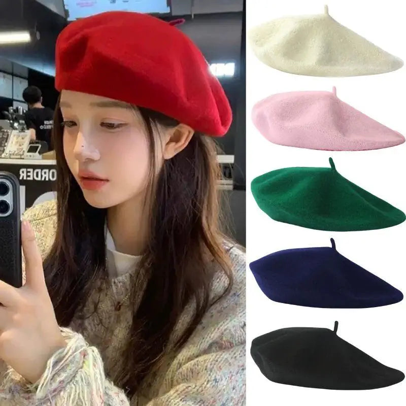 HOT Multi-color Wool Thick Berets Winter
