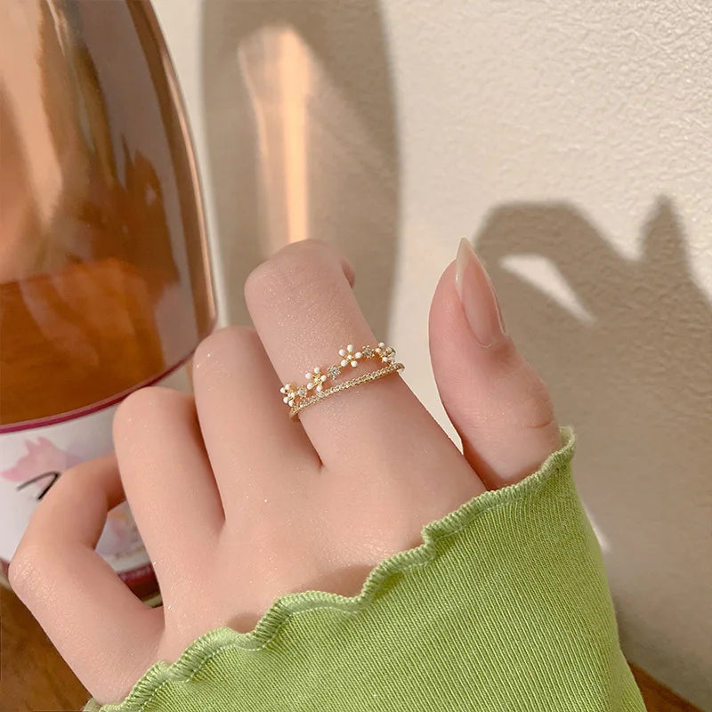 Zircon Flower Opening Rings