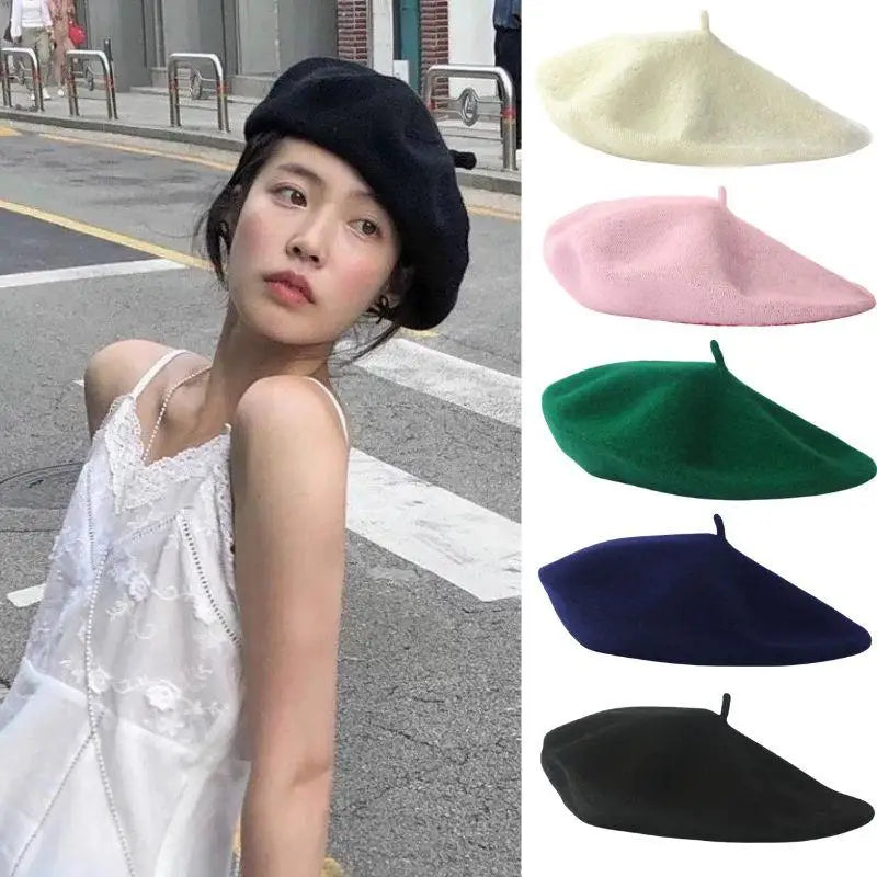 HOT Multi-color Wool Thick Berets Winter