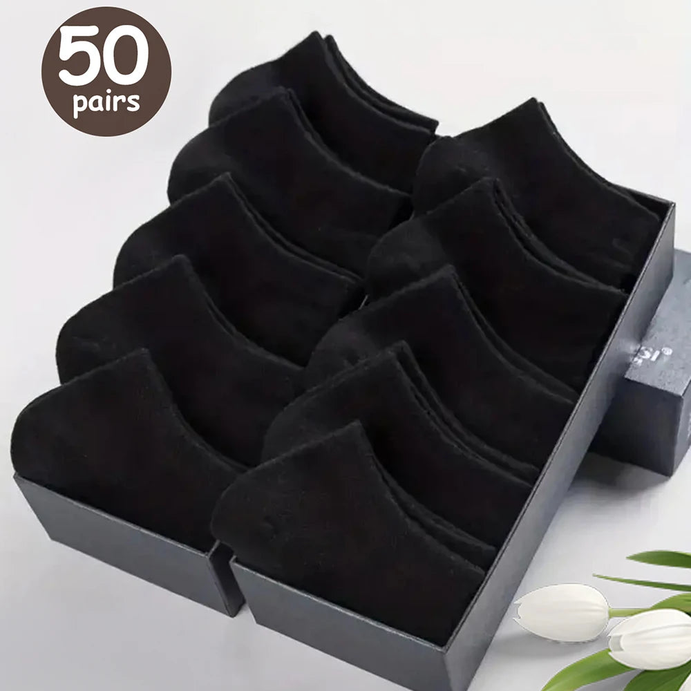 10/20/30/40/50 Pairs Of Breathable Deodorant Men's Low Cut Ankle Socks