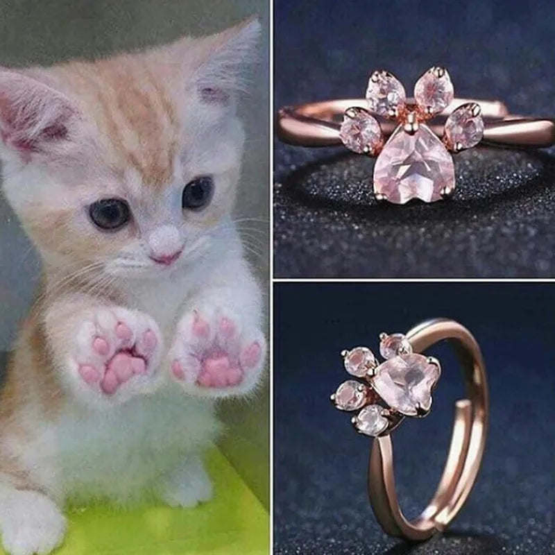 Cute Cat Claw Ring 2025
